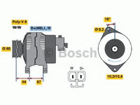 Alternator OPEL ASTRA G combi (F35_) (1998 - 2009) Bosch 0 986 043 981