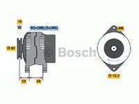 Alternator OPEL ASTRA G combi F35 BOSCH 0986043990