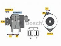 Alternator OPEL ASTRA H GTC L08 BOSCH 0986048320