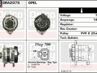 Alternator OPEL ASTRA H GTC L08 DELCOREMY DRA2075