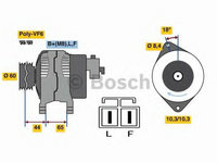Alternator OPEL ASTRA H Sport Hatch (L08) (2005 - 2016) Bosch 0 986 048 301