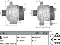 Alternator OPEL ASTRA J GTC DENSO DAN1331