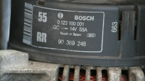Alternator Opel Corsa B, Combo, Tigra 1,2i 1,4-16v benzina cod: BOSCH - 0123100001 90389248
