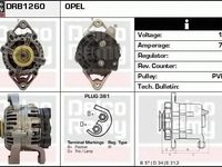 Alternator OPEL CORSA C F08 F68 DELCOREMY DRB1260