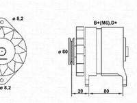 Alternator OPEL FRONTERA A 5 MWL4 MAGNETI MARELLI 943356212010