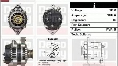 Alternator OPEL OMEGA B 25 26 27 DELCOREMY DR