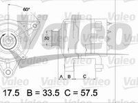 Alternator OPEL VECTRA B 36 VALEO 437216