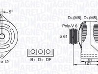 Alternator OPEL VECTRA C GTS MAGNETI MARELLI 063377491010