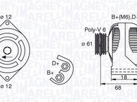 Alternator OPEL VECTRA C MAGNETI MARELLI 063377492010