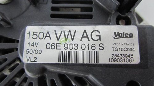 Alternator original Audi A4 8K, A5 8T, Q5 8R V6 FSI cod: 06E903016S