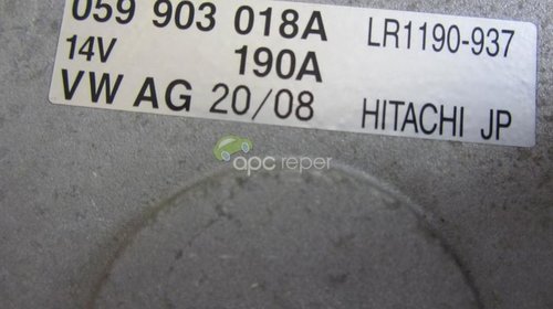 Alternator Original Audi Q7 -cod 059903018A 14V - 190Ah