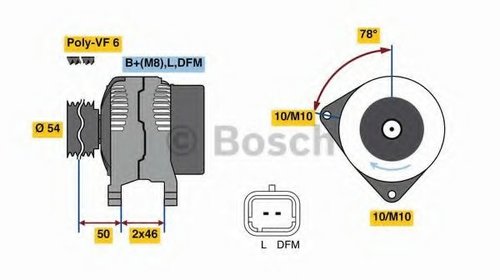 Alternator PEUGEOT 207 Van (2007 - 2016) Bosc