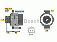 Alternator PEUGEOT 5008 (2009 - 2016) Bosch 0 986 048 740