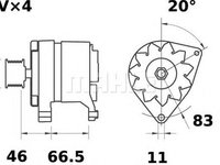 Alternator PEUGEOT J5 bus 290P MAHLE ORIGINAL MG194