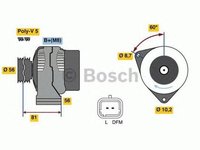 Alternator PEUGEOT PARTNER caroserie 5 BOSCH 0986049630