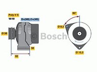 Alternator PEUGEOT PARTNER caroserie 5 BOSCH 0986038771