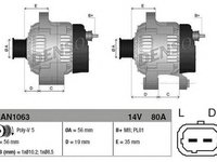 Alternator PEUGEOT PARTNER caroserie 5 DENSO DAN1063