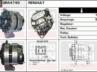 Alternator RENAULT CLIO I B C57 5 357 DELCOREMY DRA4740