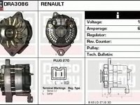 Alternator RENAULT CLIO I B C57 5 357 DELCOREMY DRA3086