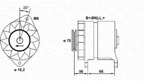 Alternator RENAULT CLIO I B C57 5 357 MAGNETI