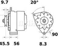 Alternator RENAULT CLIO I B C57 5 357 MAHLE ORIGINAL MG598