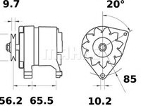 Alternator RENAULT CLIO I B C57 5 357 MAHLE ORIGINAL MG514