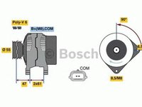 Alternator RENAULT CLIO III BR0 1 CR0 1 BOSCH 0986080800