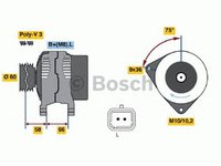 Alternator RENAULT KANGOO Express FC0 1 BOSCH 0986045261