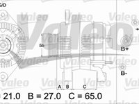 Alternator RENAULT LAGUNA I Grandtour K56 VALEO 436403