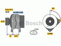 Alternator RENAULT MEGANE II (BM0/1_, CM0/1_) (2002 - 2011) Bosch 0 986 080 710