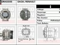 Alternator RENAULT MEGANE II BM0 1 CM0 1 DELCOREMY DRA0305