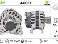 ALTERNATOR RENAULT MEGANE IV Grandtour (K9A/M/N_) 1.5 dCi 110 1.5 dCi 90 1.5 Blue dCi 115 (K9A6) 1.5 Blue dCi 95 (K9A2) 110cp 116cp 90cp 95cp VALEO VAL439983 2016