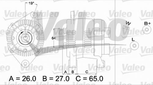 Alternator RENAULT MEGANE Scenic JA0 1 VALEO 