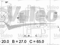 Alternator RENAULT Scenic I JA0 1 VALEO 437347