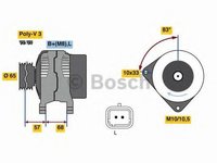 Alternator RENAULT SYMBOL III (2013 - 2016) Bosch 0 986 080 960