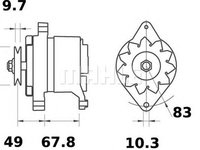 Alternator RENAULT TRAFIC caroserie TXX MAHLE ORIGINAL MG190