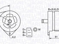 Alternator ROVER MAESTRO MAGNETI MARELLI 063324157010