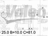 Alternator ROVER MONTEGO Estate XE VALEO 436181