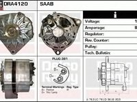 Alternator SAAB 9-5 YS3E DELCOREMY DRA4120