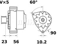 Alternator SAAB 900 I AC4 AM4 MAHLE ORIGINAL MG519