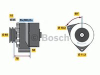 Alternator SAAB 900 I Cabriolet BOSCH 0986034120