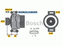 Alternator SCANIA P,G,R,T - series (2003 - 2016) Bosch 0 986 046 580