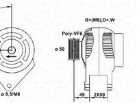 Alternator SEAT CORDOBA 6K1 6K2 MAGNETI MARELLI 943356794010