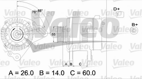 Alternator SEAT TOLEDO I 1L VALEO 436364