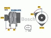 Alternator SKODA FABIA Praktik BOSCH 0986042640