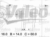 Alternator SKODA FABIA Praktik VALEO 437412