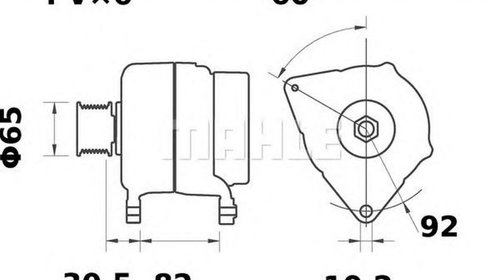 Alternator SKODA SUPERB 3U4 MAHLE ORIGINAL MG