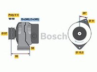 Alternator SMART CABRIO 450 BOSCH 0986049111