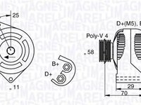 Alternator SMART CABRIO 450 MAGNETI MARELLI 063341896010