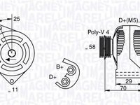 Alternator SMART CABRIO 450 MAGNETI MARELLI 063341702010